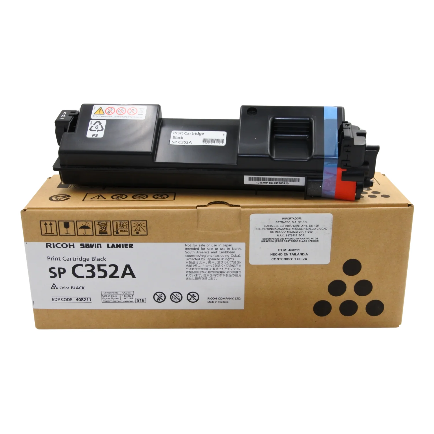 Toner Ricoh 408211 Original para SP C352DN / SPC352 Preto Lacrado com NF e Garantia de 1 Ano