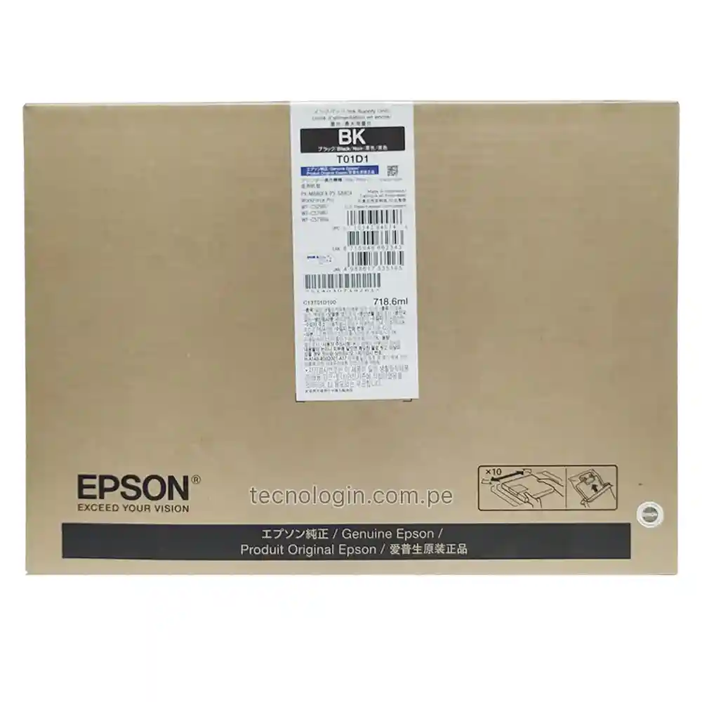 Cartucho Epson T01D100 - T01D Original para WF-C529 WF-C579 / WF-C529RDTW / WF-C529RDW / WF-C579RD2TWF / WF-C579RDTWF / WF-C579RDWF Preto Lacrado