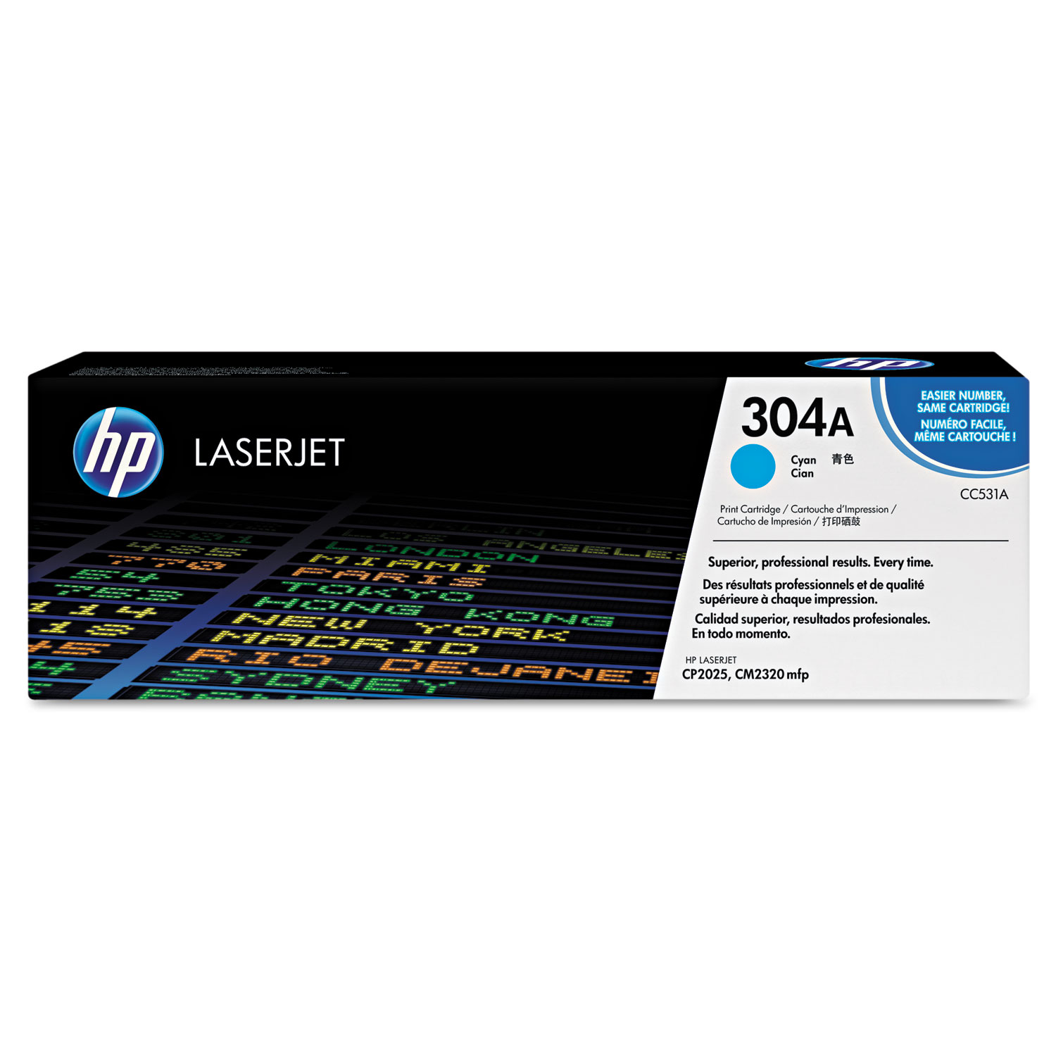 Toner HP CC531A (304A) Original para CP2025 / CM2320 / CM2320fxi / CM2320n / CM2320nf / CP2025 / CP2025dn / CP2025n / CP2025x Ciano Lacrado com NF