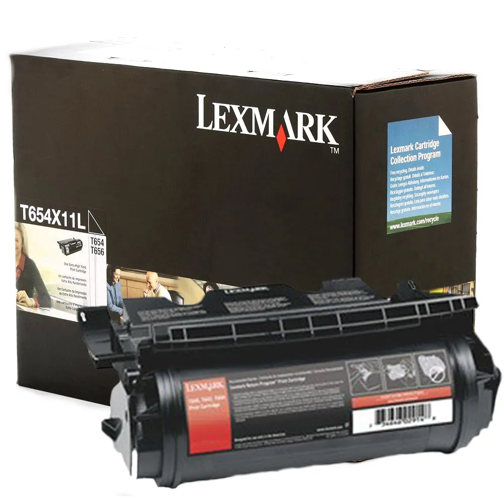 Toner Lexmark T654X11L (T654X11B) Original para T654 / T656 Preto Lacrado com NF e Garantia de 1 Ano