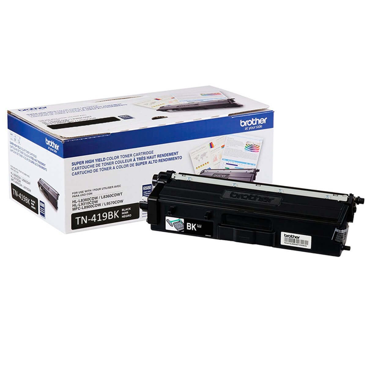 Toner Brother TN-419BK (419) Original para HL-L8360CDW / MFC-L8900CDW / L9570CDW Preto Lacrado com NF e Garantia de 1 Ano