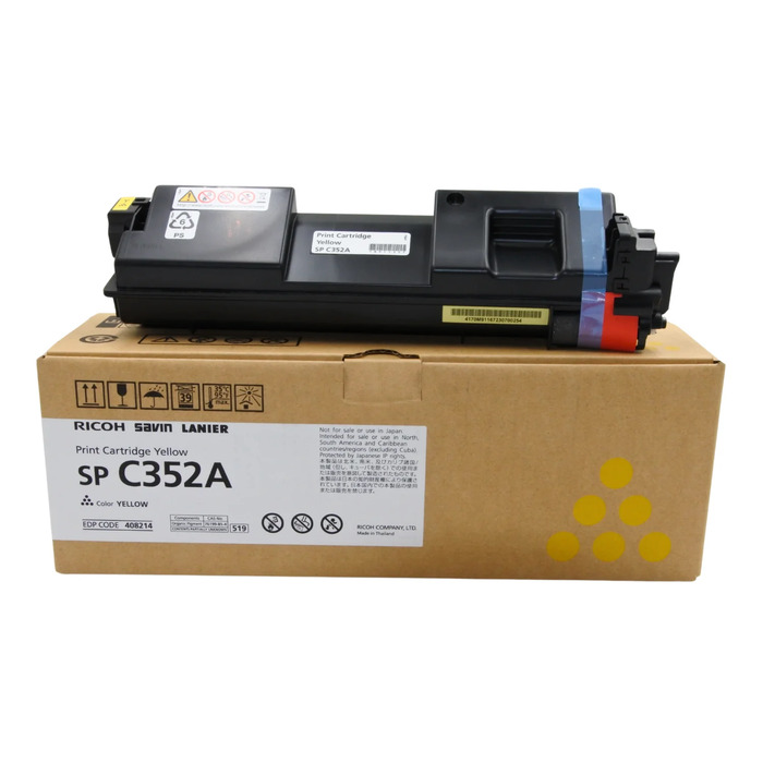 Toner Ricoh 408214 Original Amarelo p/ C352, SPC352DN