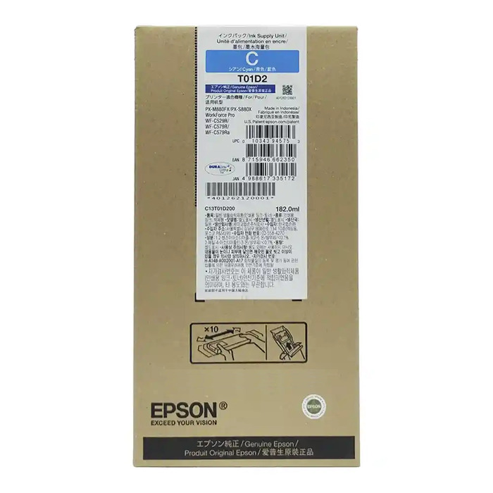 Cartucho Epson C13T01D200 Ciano Original WF-C579RD2TWF