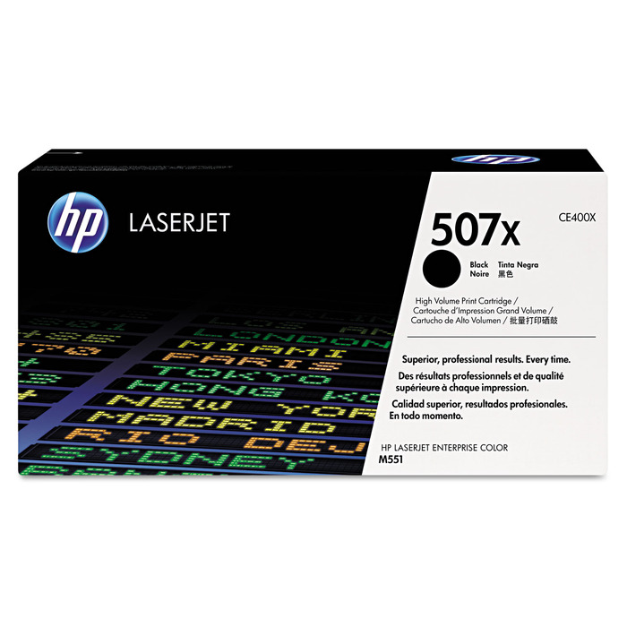 Toner 507X CE400X HP Preto Original p/ Color LaserJet M551dn