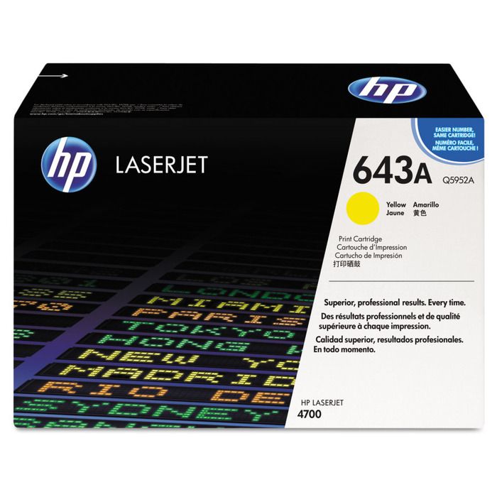 HP Q5952A 643A Toner Amarelo Original p/ 4700 4700dn