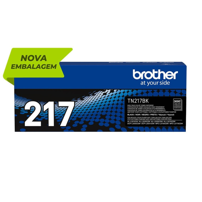 Toner Brother TN-217BK Preto Original para MFC-L3750CDW