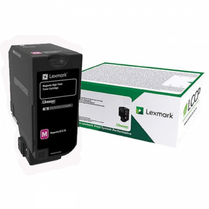Toner Lexmark 84C4HM0 Original para CX725 / CX725de / CX725dhe / CX725dthe Magenta de Alto Rendimento Lacrado com NF