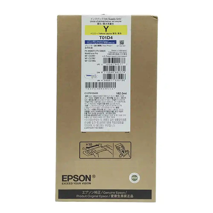 Cartucho Epson T01D400 - T04D Original para WF-C529 WF-C579 / WF-C529RDTW / WF-C529RDW / WF-C579RD2TWF / WF-C579RDTWF / WF-C579RDWF Amarelo Lacrado