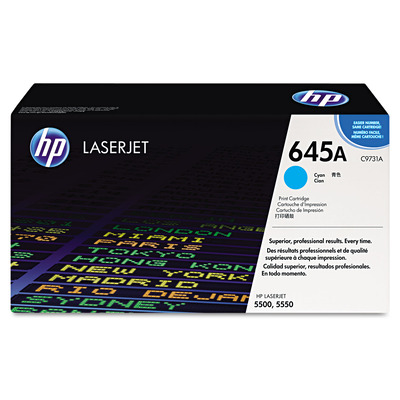 Toner HP C9731A (645A) Original para 5500 / 5550 / 5500dn / 5500dtn / 5500n / 5500hdn / 5550dn / 5550dtn / 5550n / 5550hdn Ciano Lacrado e Garantia