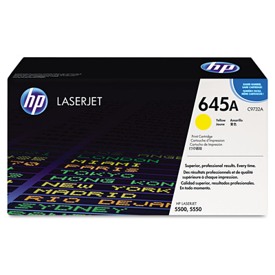 Toner HP C9732A (645A) Original para 5500 / 5550 / 5500dn / 5500dtn / 5500n / 5500hdn / 5550dn / 5550dtn / 5550n / 5550hdn Amarelo Lacrado e Garantia