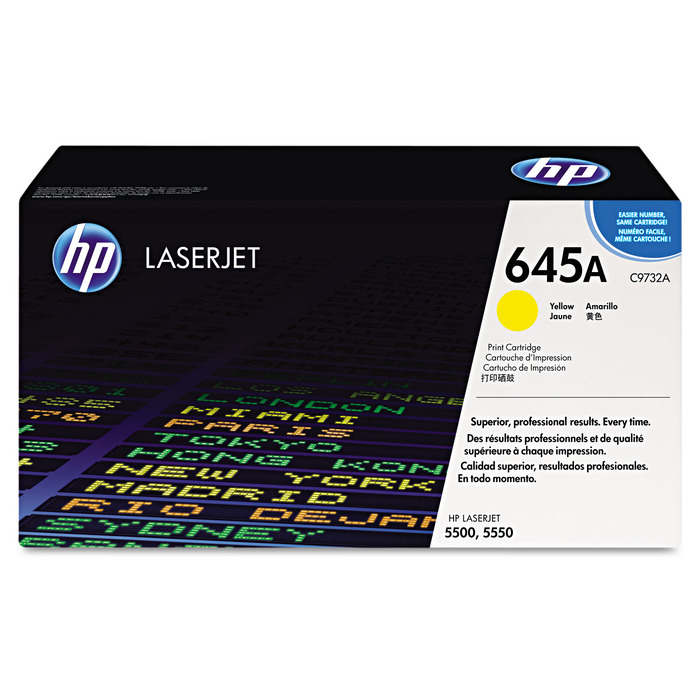Toner HP C9732A (645A) Original para 5500 / 5550 / 5500dn / 5500dtn / 5500n / 5500hdn / 5550dn / 5550dtn / 5550n / 5550hdn Amarelo Lacrado e Garantia