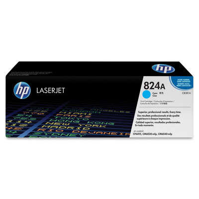 Toner HP CB381A (824A) Original para CP6015 / CP6015XH / CP6015XH / CP6015X / CP6015N / CP6015DN Ciano Lacrado com NF e Garantia de 1 Ano