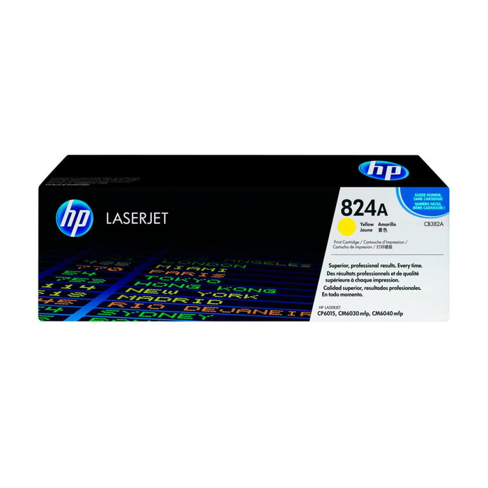 Toner HP CB382A (824A) Original para CP6015 / CP6015XH / CP6015XH / CP6015X / CP6015N / CP6015DN Amarelo Lacrado com NF e Garantia de 1 Ano