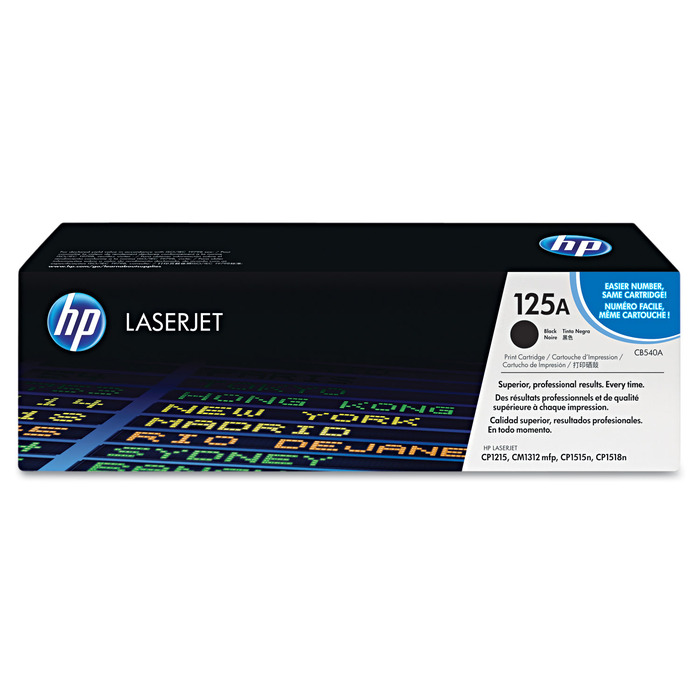 Toner HP CB540A (125A) Original para CP1215 / CP1515 / CM1312 / CM1312MFP / CM1312MFP / CP1215 / CP1515n / CP1518ni Preto Lacrado com NF e Garantia