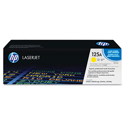 Toner HP CB542A (125A) Original para CP1215 / CP1515 / CM1312 / CM1312MFP / CM1312MFP / CP1215 / CP1515n / CP1518ni Amarelo Lacrado com NF e Garantia