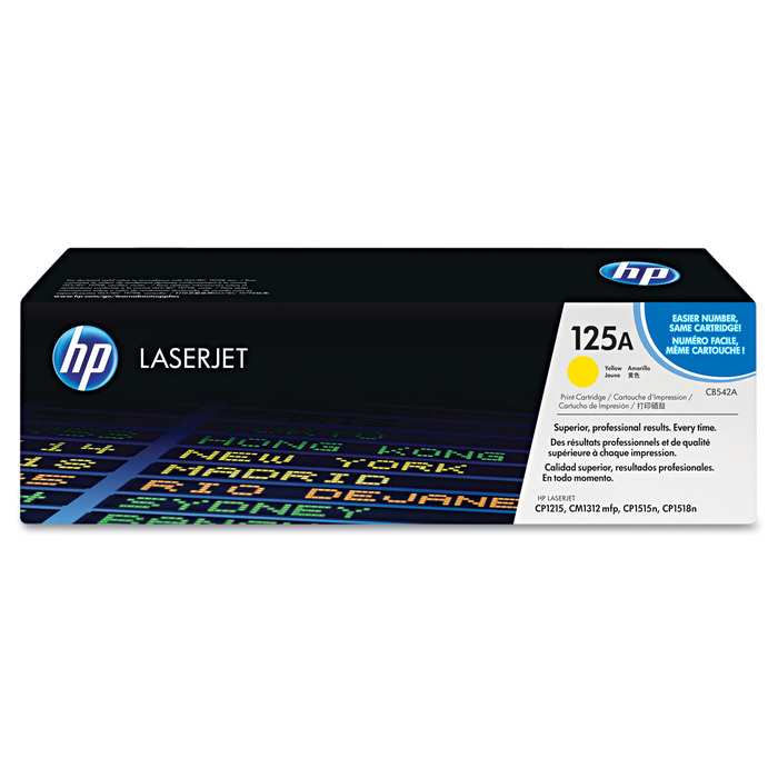 Toner HP CB542A (125A) Original para CP1215 / CP1515 / CM1312 / CM1312MFP / CM1312MFP / CP1215 / CP1515n / CP1518ni Amarelo Lacrado com NF e Garantia