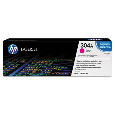 Toner HP CC533A (304A) Original para CP2025 / CM2320 / CM2320fxi / CM2320n / CM2320nf / CP2025 / CP2025dn / CP2025n / CP2025x Magenta Lacrado com NF