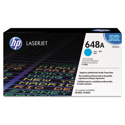 Toner HP CE261A (648A) Original para CP4025 / CP4525 / CP4025dn / CP4025n / CP4525dn / CP4525n / CP4525xh Ciano Lacrado com NF e Garantia de 1 Ano
