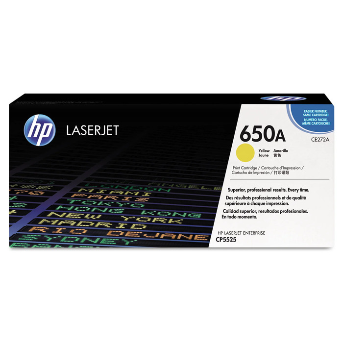 Toner HP CE272A (650A) Original para CP5525 / M750 / CP5520 / CP5525dn / CP5525n / M750dn / M750n / M750xh / CP5525xh Amarelo Lacrado c/ NF e Garantia