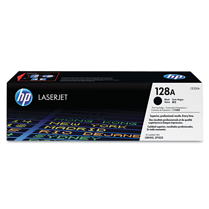 Toner HP CE320A (128A) Original para CP1525 / CM1415 / CM1415fn / MFP / CM1415fnw / MFP / CP1525nw Preto Lacrado com NF e Garantia de 1 Ano