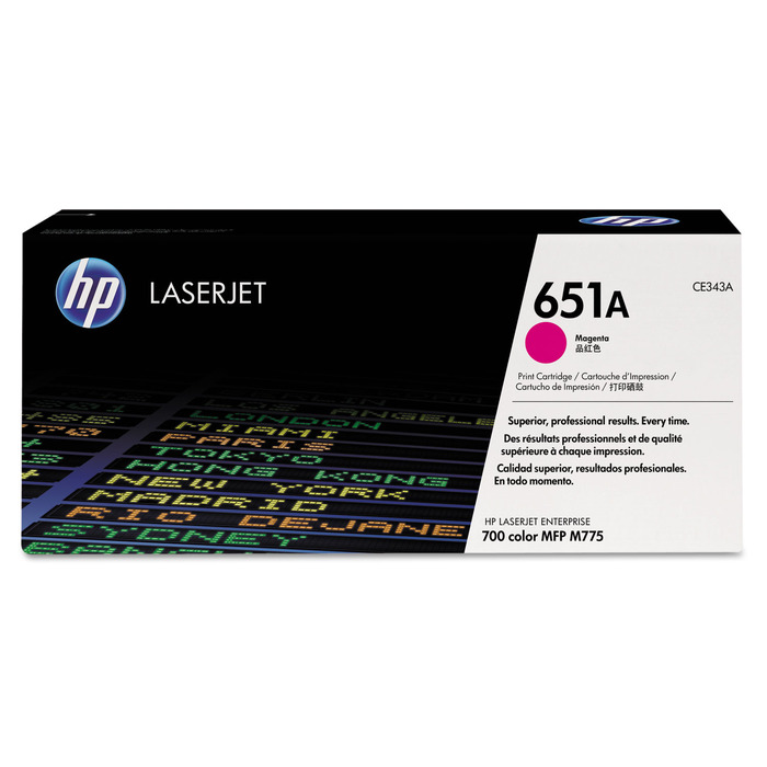 Toner HP CE343A (651A) Original para M775 / M775dn / M775f / M775z / M775z+ Magenta Lacrado com NF e Garantia de 1 Ano
