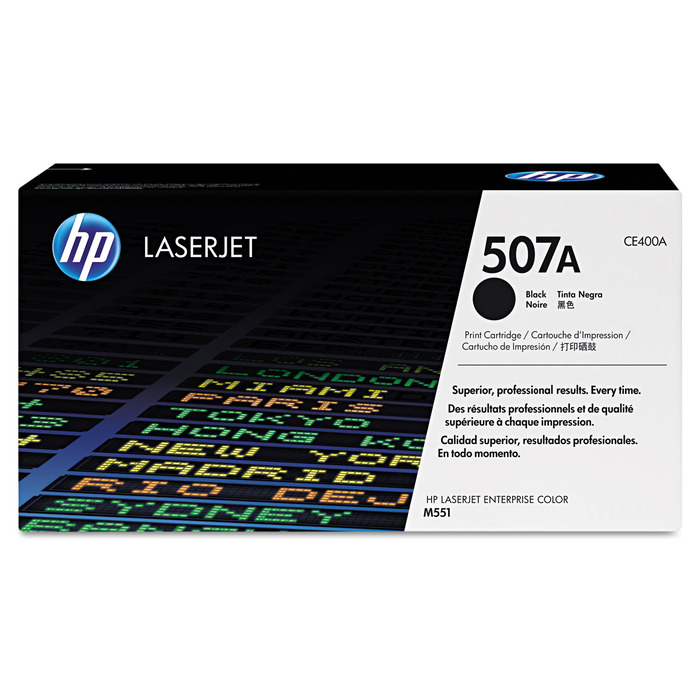Toner HP CE400A (507A) Original para M551 / M575 / M551dn / M551n / M551xh / MFP / M575dn / MFP / M575f / MFP / M575c / MFP / M570dn Preto Lacrado