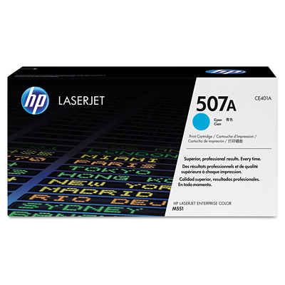 Toner HP CE401A (507A) Original para M551 / M575 / M551dn / M551n / M551xh / MFP / M575dn / MFP / M575f / MFP / M575c / MFP / M570dn Ciano Lacrado