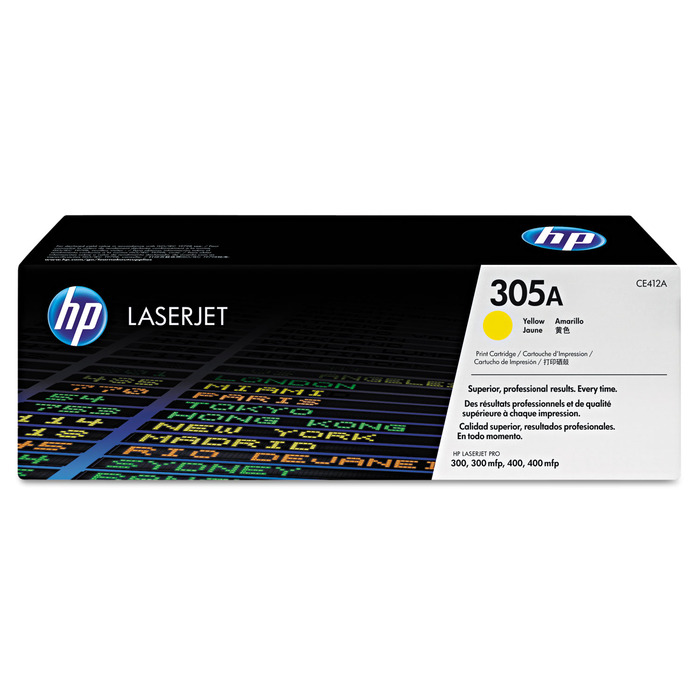 Toner HP CE412A (305A) Original para M351 / M375 / M451 / M475 / M375nw / M451dn / M451dw / M451nw / M475dn / M475dw Amarelo Lacrado com NF e Garantia