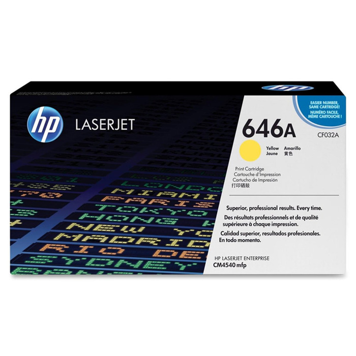Toner HP CF032A (646A) Original para CM4540 / CM4540F / CM4540fskm MFP / CM4540 MFP Amarelo Lacrado com NF e Garantia de 1 Ano