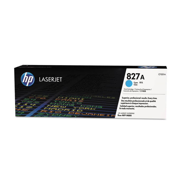 Toner HP CF301A (827A) Original para M880 / M880z MFP / M880z+ MFP Ciano Lacrado com NF e Garantia de 1 Ano