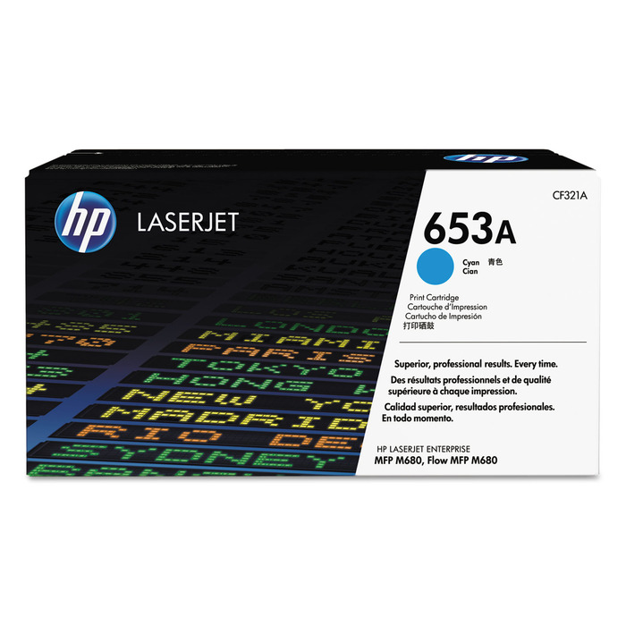 Toner HP CF321A (653A) Original para M651 / M680 / MFP / M680z / M651dn / M651n / M651xh / M680dn / M680f Ciano Lacrado com NF e Garantia de 1 Ano