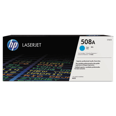 Toner HP CF361A (508A) Original para M552 / M553 / M577 / M577c / M577z / M553dh / M553dn / M553n / M553x / M577dn / M577f Ciano Lacrado com NF