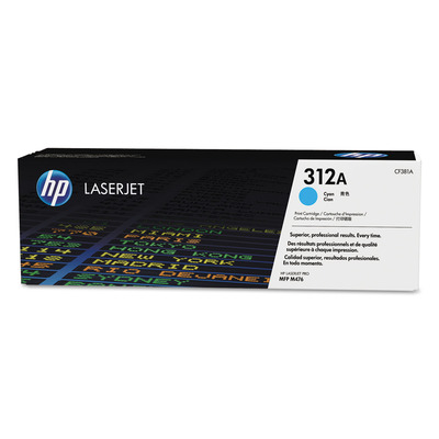 Toner HP CF381A (312A) Original para M476 / MFP / M476dn / M476dw / M476nw Ciano Lacrado com NF e Garantia de 1 Ano