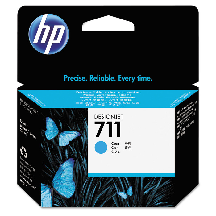 Cartucho HP CZ130A (711) Original para DesignJet T120 / T520 / T120 / T520 Ciano Lacrado com NF e Garantia de 1 Ano