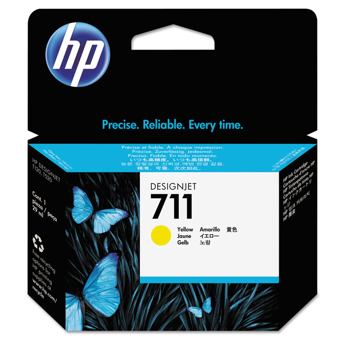 Cartucho HP CZ132A (711) Original para DesignJet T120 / T520 / T120 / T520 Amarelo Lacrado com NF e Garantia de 1 Ano