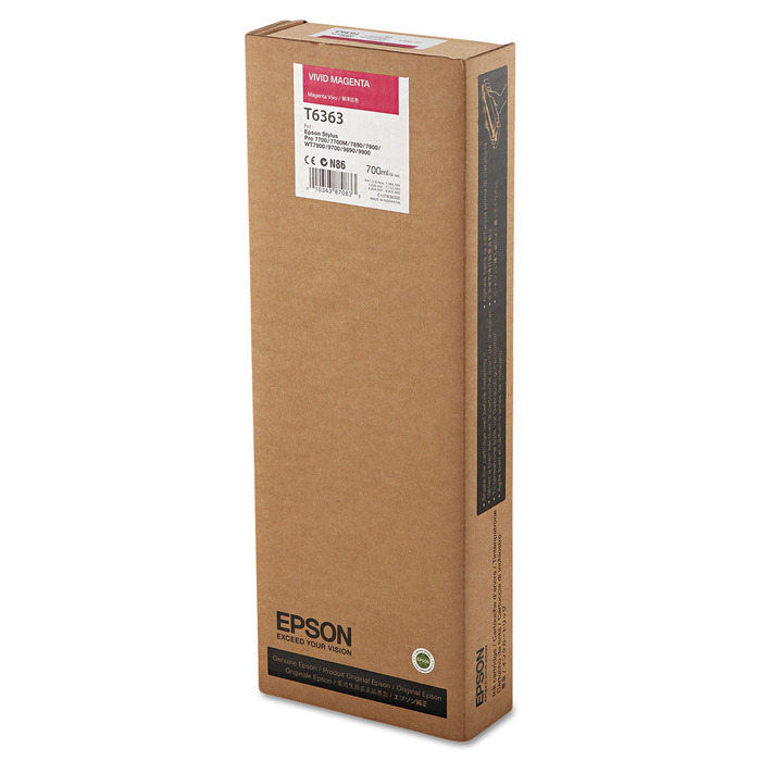 Cartucho Epson T636300 (T6363) Original para Stylus Pro 7890 / 7900 / 9890 / 9900 Magenta Lacrado com NF e Garantia de 1 Ano