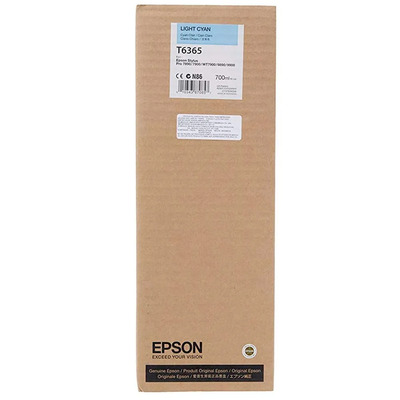 Cartucho Light Cyan Epson T636500 (T6365) Original para Stylus Pro 7890 / 7900 / 9890 / 9900 Light Cyan Lacrado com NF e Garantia de 1 Ano