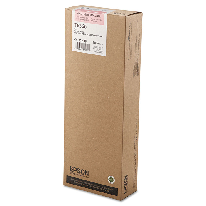 Cartucho Light Epson T636600 (T6366) Original para Stylus Pro 7890 / 7900 / 9890 / 9900 Light Magenta Lacrado com NF e Garantia de 1 Ano