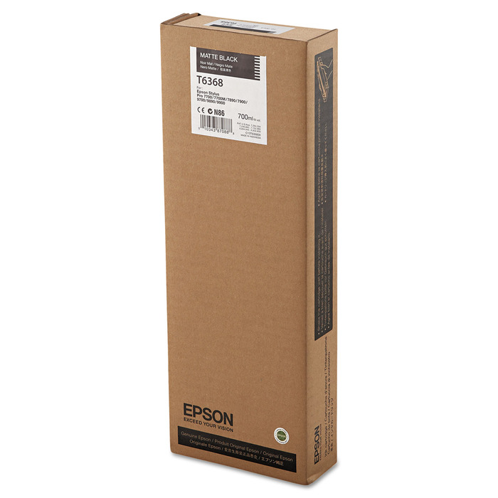 Cartucho Matte Black Epson T636800 (T6368) Original para Stylus Pro 7890 / 7900 / 9890 / 9900 Matte Black Lacrado com NF e Garantia de 1 Ano