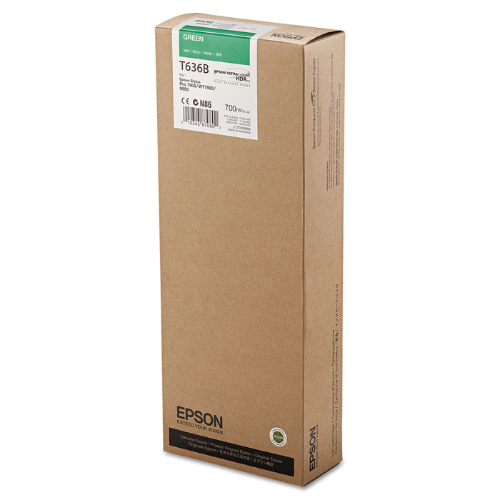 Cartucho Green Epson T636B00 (T636B) Original para Stylus Pro 7900 / 9900 Green Lacrado com NF e Garantia de 1 Ano