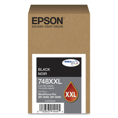 Cartucho Epson T748XXL120 (748XXL) Original para WF-6090 / WF-6590 / WF-6090 / WF-6590 Preto Lacrado com NF e Garantia de 1 Ano