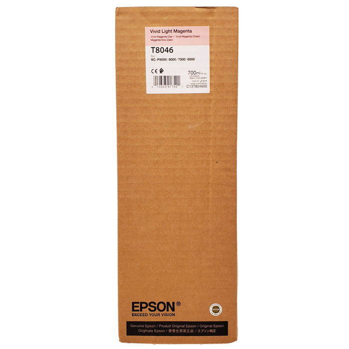 Cartucho Vívido Claro Epson T804600 (T8046) Original para SureColor P6000 / P7000 / P8000 / P9000 Magenta Vívido Claro Lacrado com NF e Garantia