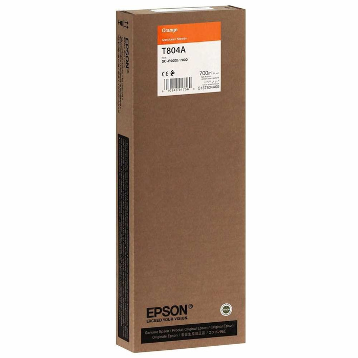 Cartucho Laranja Epson T804A00 - T804A Original para SureColor P7000 / P9000 Laranja Lacrado com NF e Garantia de 1 Ano
