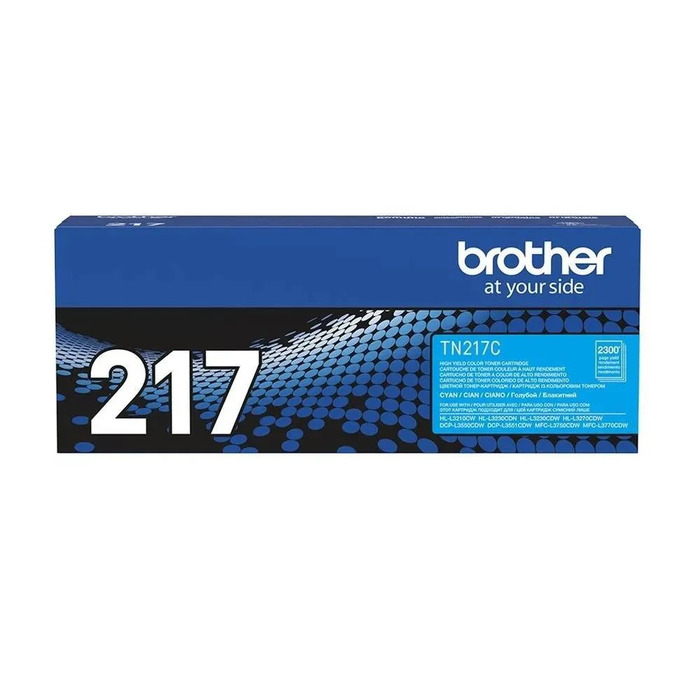 Toner Brother TN-217C (217) Original para HL-L3210CW / L3230CDW / L3270CDW / MFC-L3710CW / L3750CDW / L3770CDW Ciano Lacrado com NF e Garantia