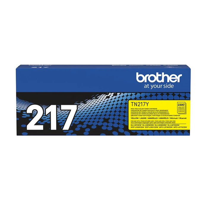 Toner Brother TN-217Y (217) Original para HL-L3210CW / L3230CDW / L3270CDW / MFC-L3710CW / L3750CDW / L3770CDW Amarelo Lacrado com NF e Garantia