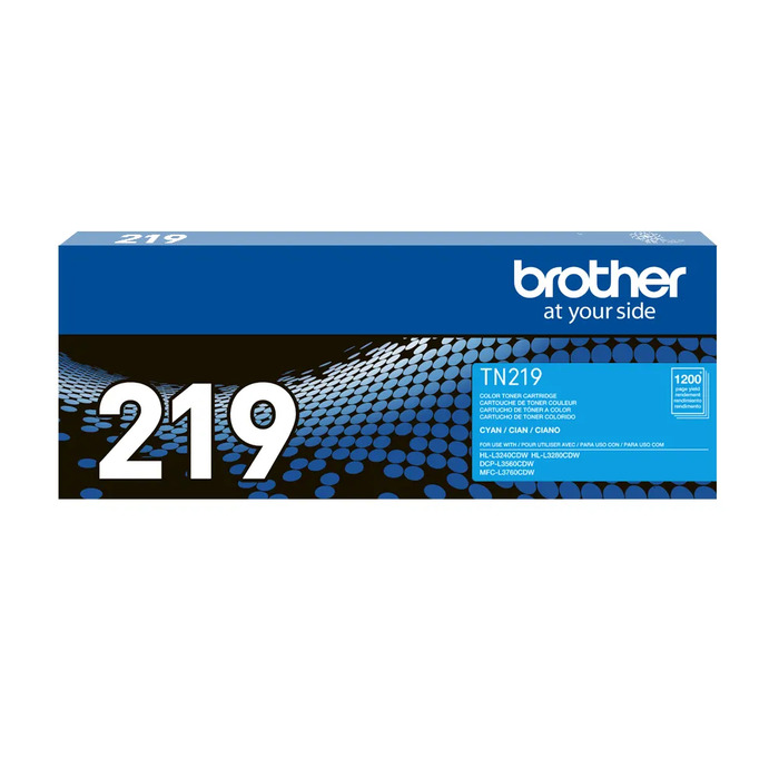 Toner Brother TN-219C (219) Original para HL-L3220CDW / L3280CDW / L3295CDW / MFC-L3760CDW / L3780CDW Ciano Lacrado com NF e Garantia de 1 Ano