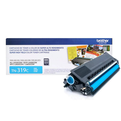Toner Brother TN-319C (319) Original para HL-L8350CDW / MFC-L8850CDW Ciano Lacrado com NF e Garantia de 1 Ano