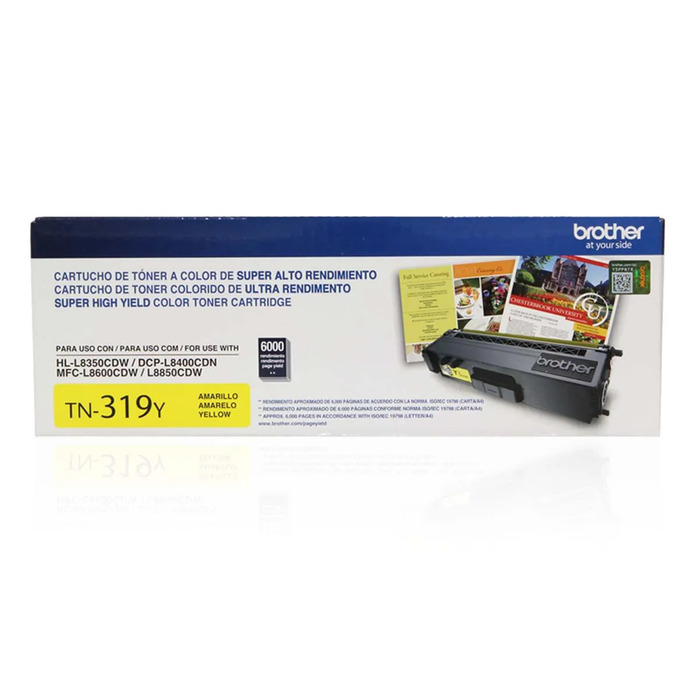 Toner Brother TN-319Y (319) Original para HL-L8350CDW / MFC-L8850CDW Amarelo Lacrado com NF e Garantia de 1 Ano