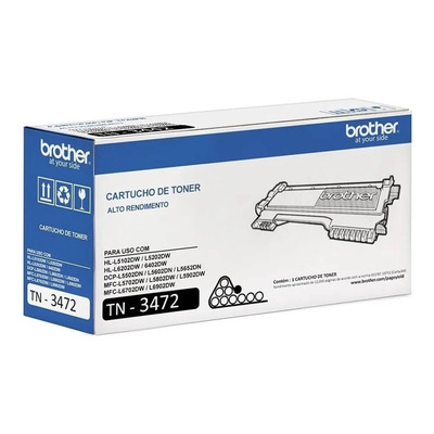 Toner Brother TN-3472 (TN3472) Original para HL-L6202DW / L6402DW / MFC-L6702DW / L6902DW Preto Lacrado com NF e Garantia de 1 Ano