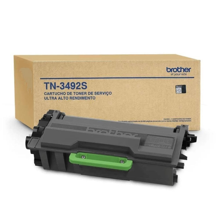 Toner Brother TN-3492 (TN3492) Original para HL-L6402DW / MFC-L6902DW Preto Lacrado com NF e Garantia de 1 Ano